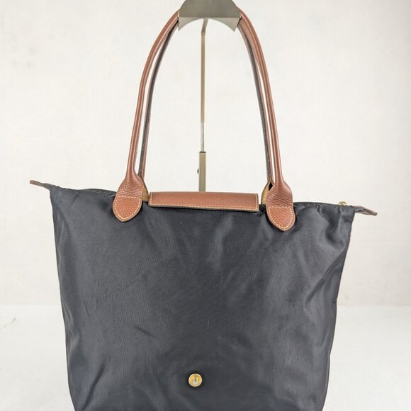 Longchamp Le Pliage Nylon Tote Bag Black Foldable Shoulder Bag 100% Authentic - Picture 2 of 16